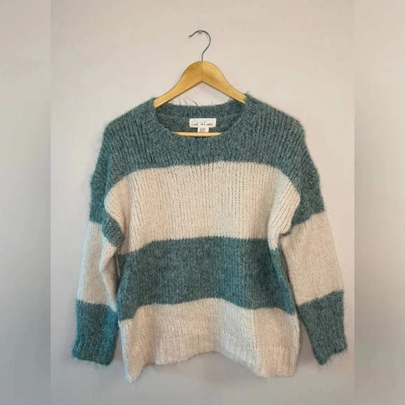 Lost In Lunar Kennedy Striped Fuzzy Knit Sweater - Picture 4 of 8